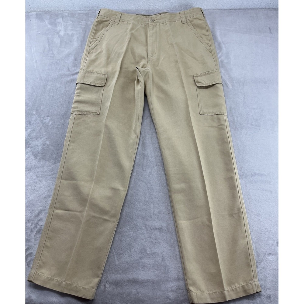 VTG Tommy Bahama Cargo Relax Pants Men 40 Fit (38)Tan Straight Tencel Casual